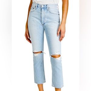Agolde Riley High Rise Straight Crop Jeans